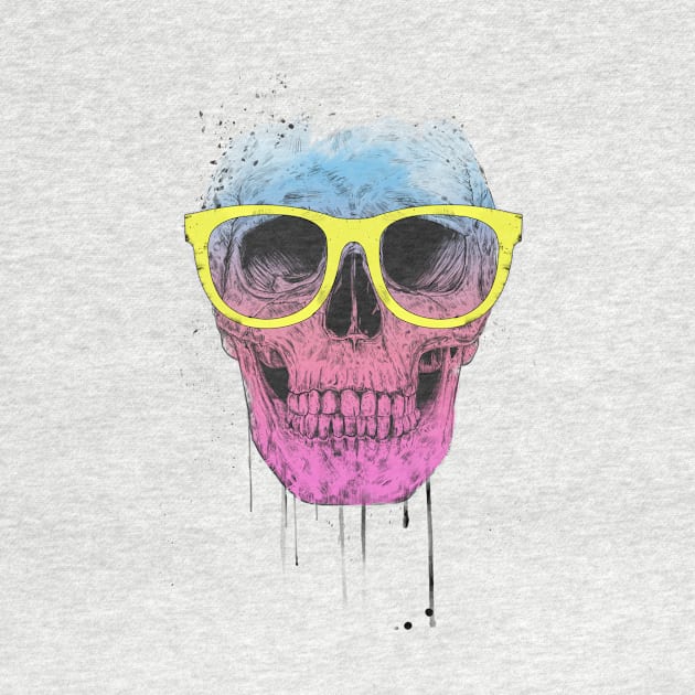 Pop art skull with glasses by soltib